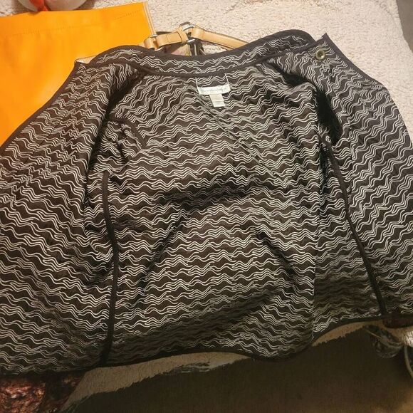 Christopher & Banks Jacket Size Small Quilted Multi Color & Brown - Picture 7 of 7